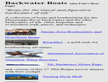 Tablet Screenshot of boats.backwater.org